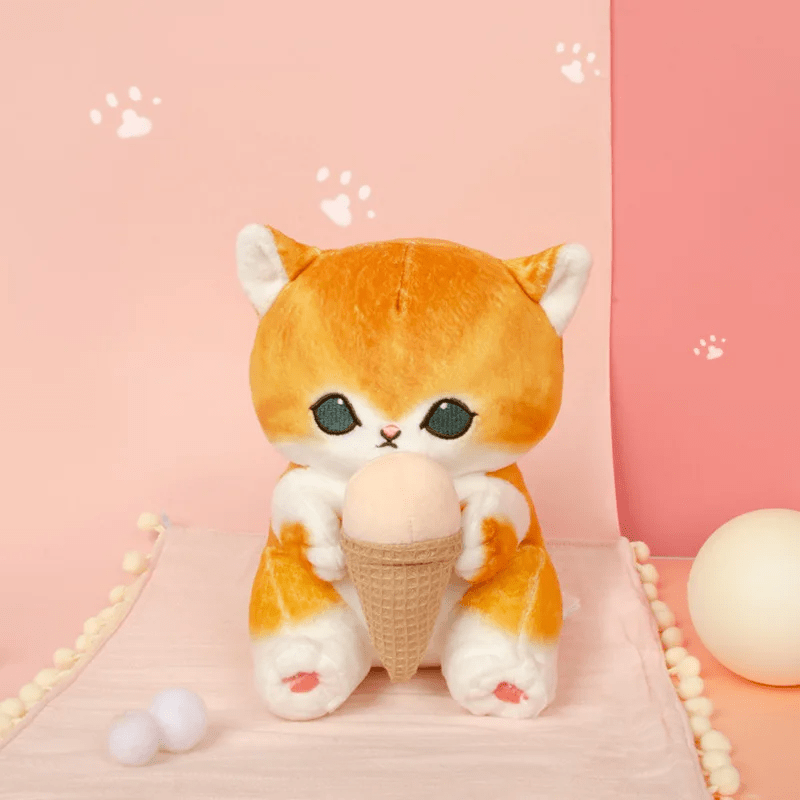 Mofusand Cat With Ice Cream Soft Stuffed Plush Toy