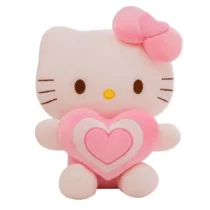 Sanrio Cartoon Hello Kitty With Heart Soft Stuffed Plush Toy