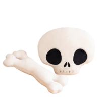 35cm Halloween Skull And Bones Soft Stuffed Plush Pillow