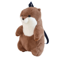 Sea Otter Mom Soft Stuffed Plush Backpack