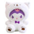 Sanrio Kuromi Cross Dressing White Bear Plush Toy