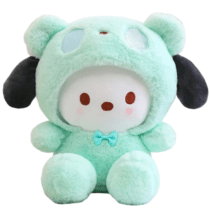 Sanrio Pochacco Cross Dressing Green Bear Plush Toy