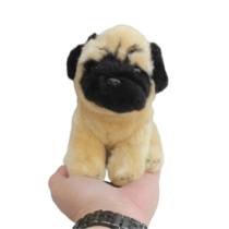 16cm Realistic Pug Dog Soft Stuffed Plush Toy