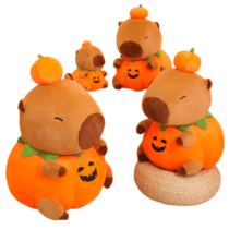 25-60cm Halloween Pumpkin Capybara Soft Stuffed Plush Toy