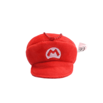 6cm Cartoon Super Mario Cap Plush Keychain