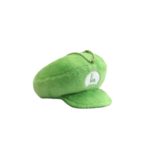 6cm Cartoon Luigi Cap Plush Keychain