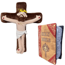 Crucifix Jesus And Bible Soft Stuffed Plush Toy