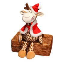 Christmas Giraffe With Red Cape Soft Stuffed Plush Toy