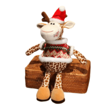 45cm Christmas Giraffe With Red Sweater Soft Stuffed Plush Toy