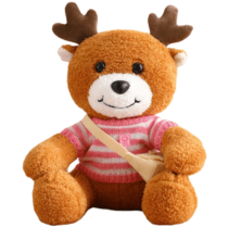 30cm Christmas Cartoon Sweater Elk Bear Soft Stuffed Plush Toy