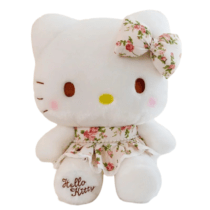 32/40cm Hello Kitty Flower Shirt Soft Stuffed Plush Toy