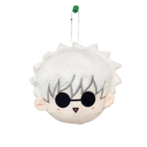 Anime Satoru Gojo Head Soft Plush Keychain