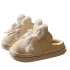 Winter Rabbit Bow Faux Slippers