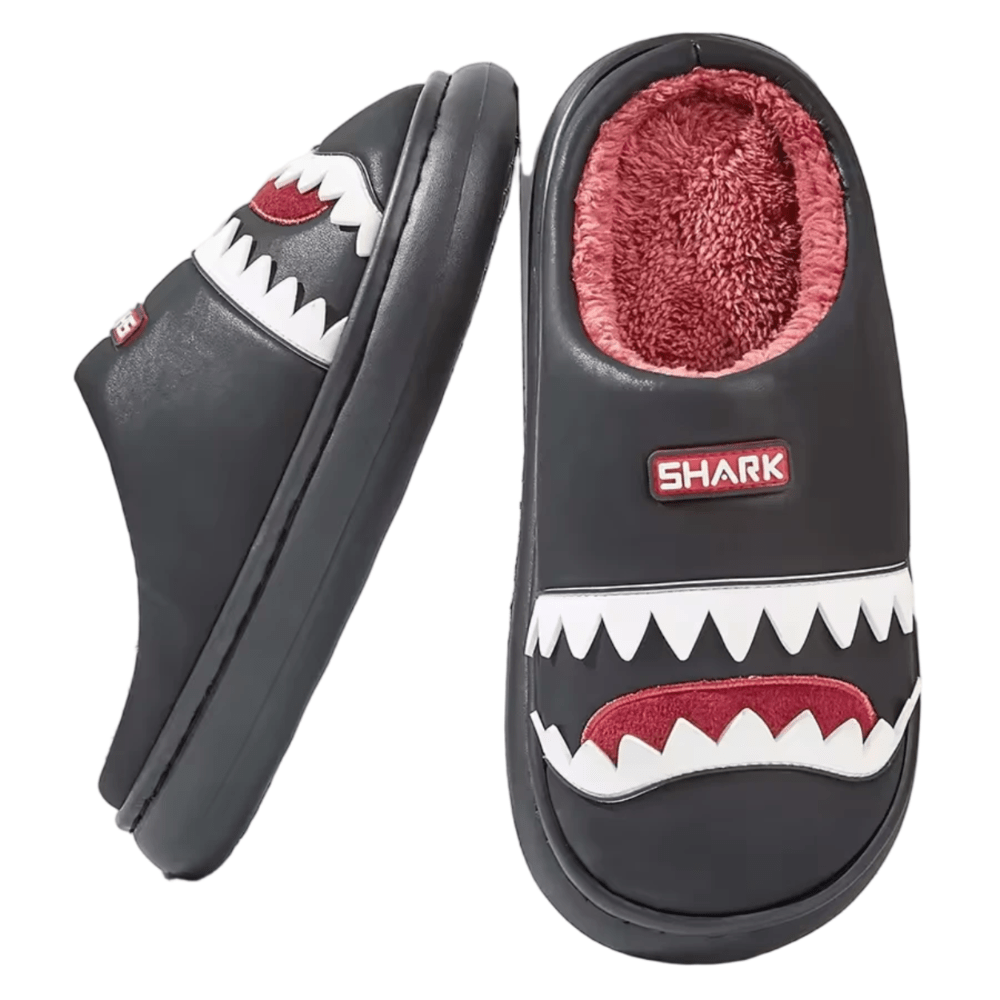 Shark Leather Indoor Slippers