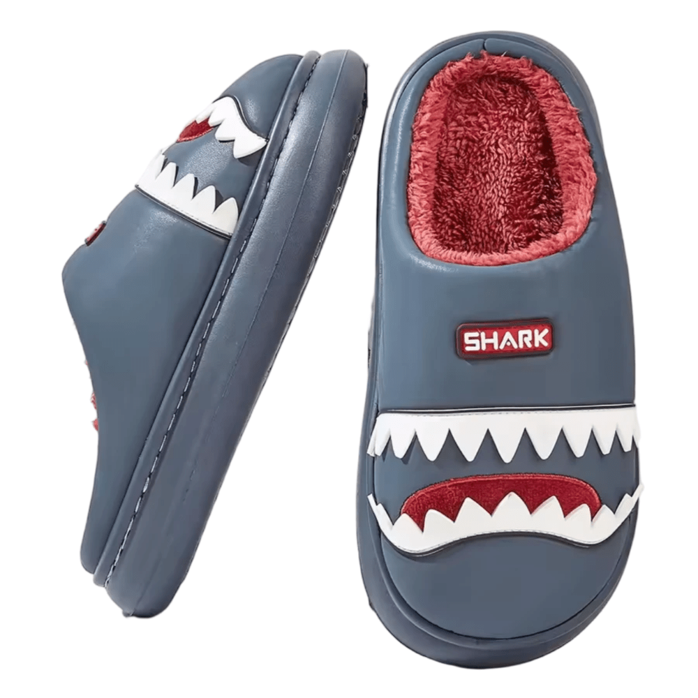 Shark Leather Indoor Slippers