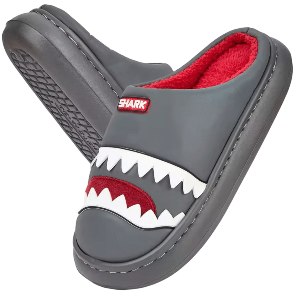 Shark Leather Indoor Slippers