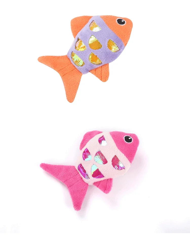 Fish Shape Cat Chewing Plush Toy