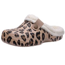 Leopard Pattern Waterproof Plush Slippers