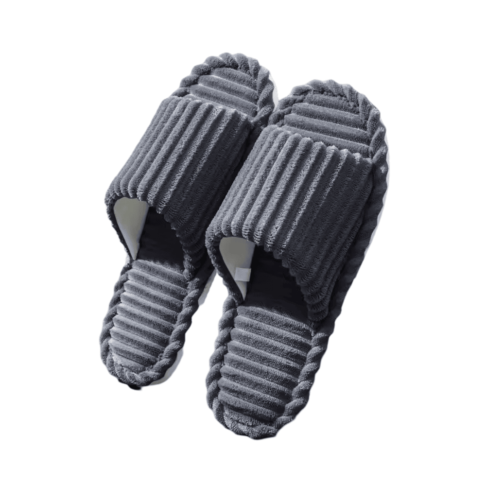 Striped Pattern Winter Indoor Soft Slippers