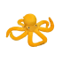 Soft Yellow Octopus Plush Toy