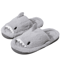 Cartoon Shark Soft Plush Slippers