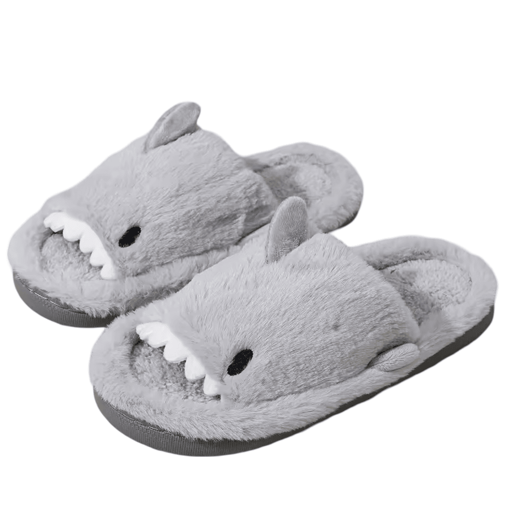 Cartoon Shark Soft Plush Slippers Cartoon Shark Soft Plush Slippers