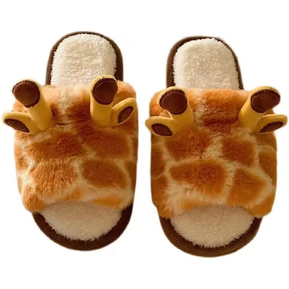 Giraffe Winter Plush Slippers Giraffe Winter Plush Slippers