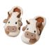Cartoon Cow Warm Plush Slippers