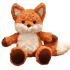 Orange Fox Sitting Soft Stuffed Plush Toy