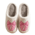 Pink Bow Plush Indoor Slippers