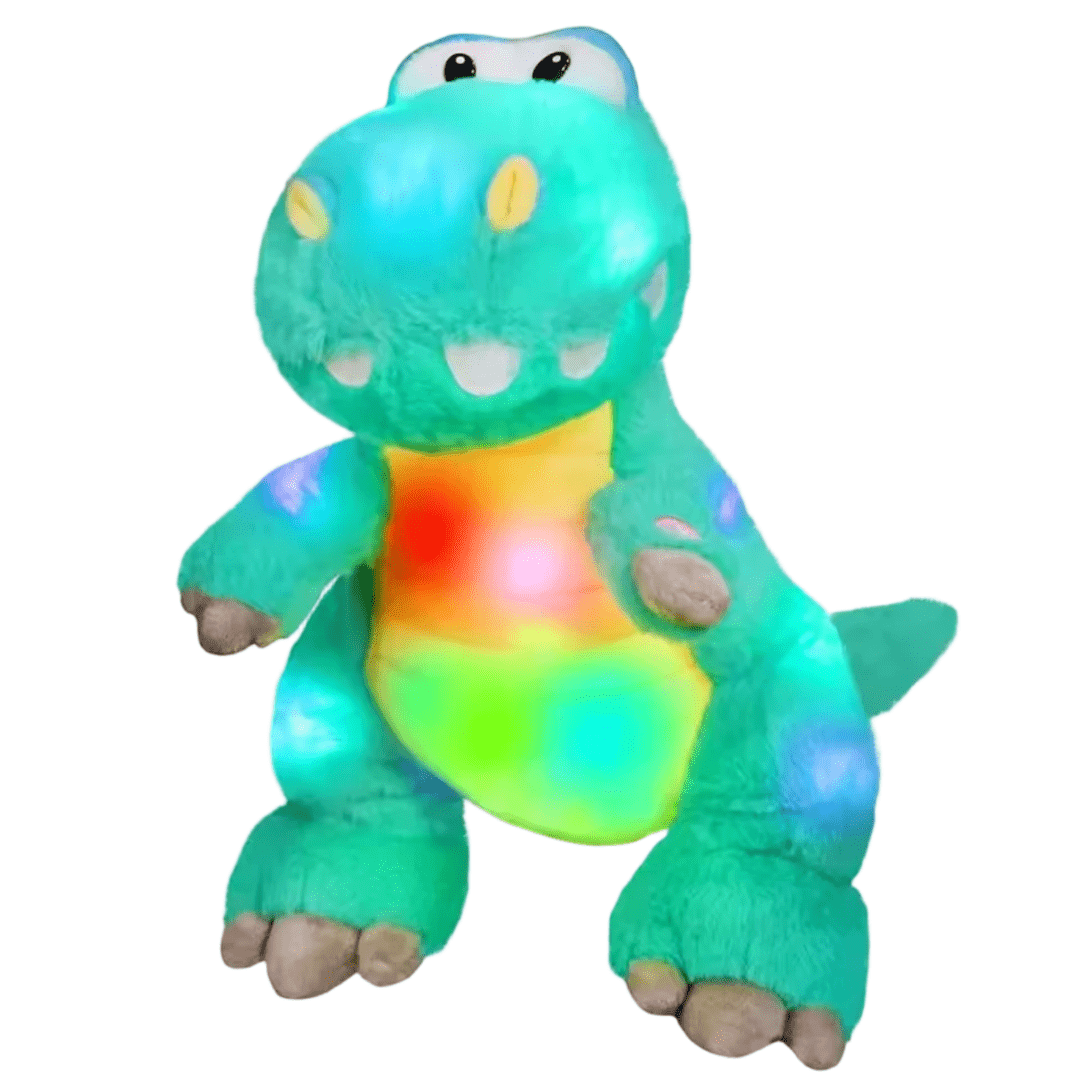 Animal Green Dinosaur LED Glowing Soft Stuffed Plush Toy Animal Green Dinosaur LED Glowing Soft Stuffed Plush Toy