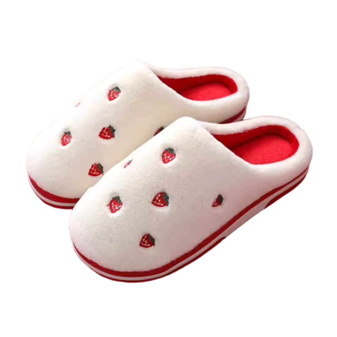 Fruit Strawberry Indoor Plush Slippers Fruit Strawberry Indoor Plush Slippers