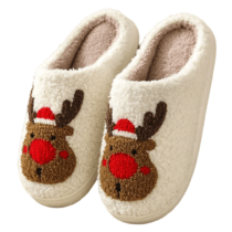 Christmas Red Deer Winter Warm Slippers