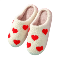Red Heart Winter Soft Plush Slippers