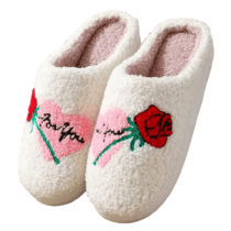Rose Winter Soft Plush Slippers