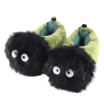My Neighbor Totoro Black Briquette Plush Slippers