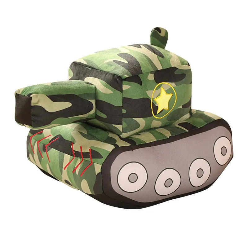 New creative Tank Car Plush Dolls Simulation Peluche Toys Novelty Plush Toys Stuffed Soft Pillow Birthday Gift For Boys Kids