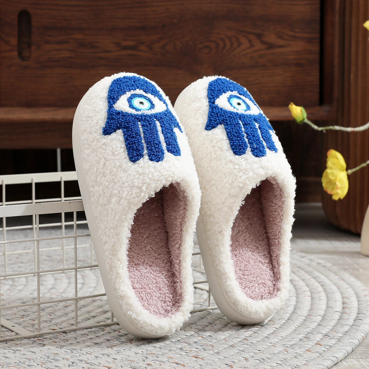 Evil Eye Winter Plush Slippers Evil Eye Winter Plush Slippers