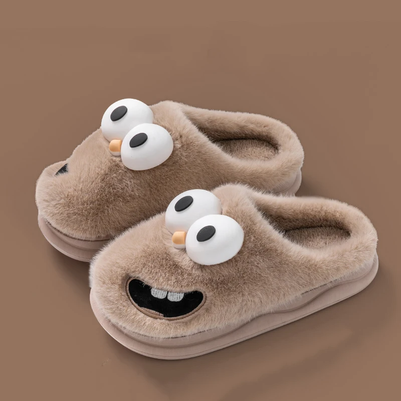 3D Big Eye Soft Plush Slippers 3D Big Eye Soft Plush Slippers