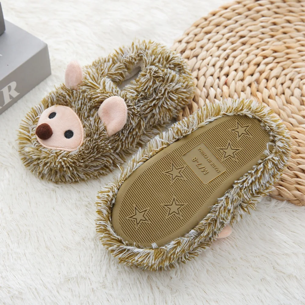 Cartoon Hedgehog Warm Plush Slippers Cartoon Hedgehog Warm Plush Slippers