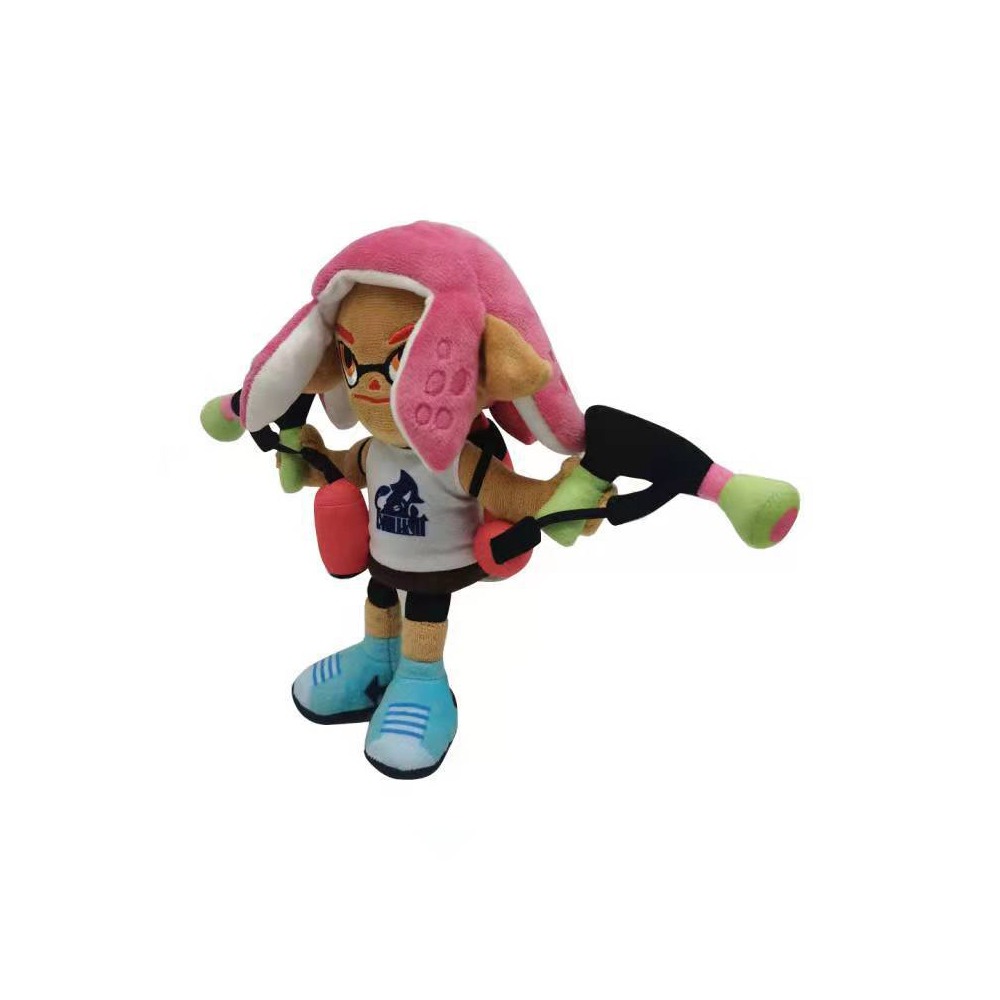 Cartoon Splatoon Neon Pink Inkling Girl Plush Toy Cartoon Splatoon Neon Pink Inkling Girl Plush Toy