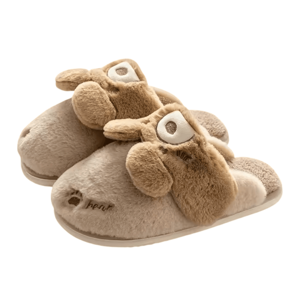 Rabbit Furry Thick Soled Soft Slippers