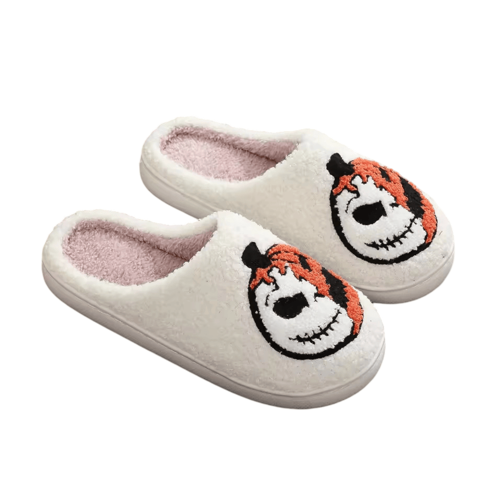 Halloween Pumpkin Indoor Plush Slippers