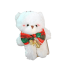 12cm Christmas Bow Bear Plush Keychain Pendant
