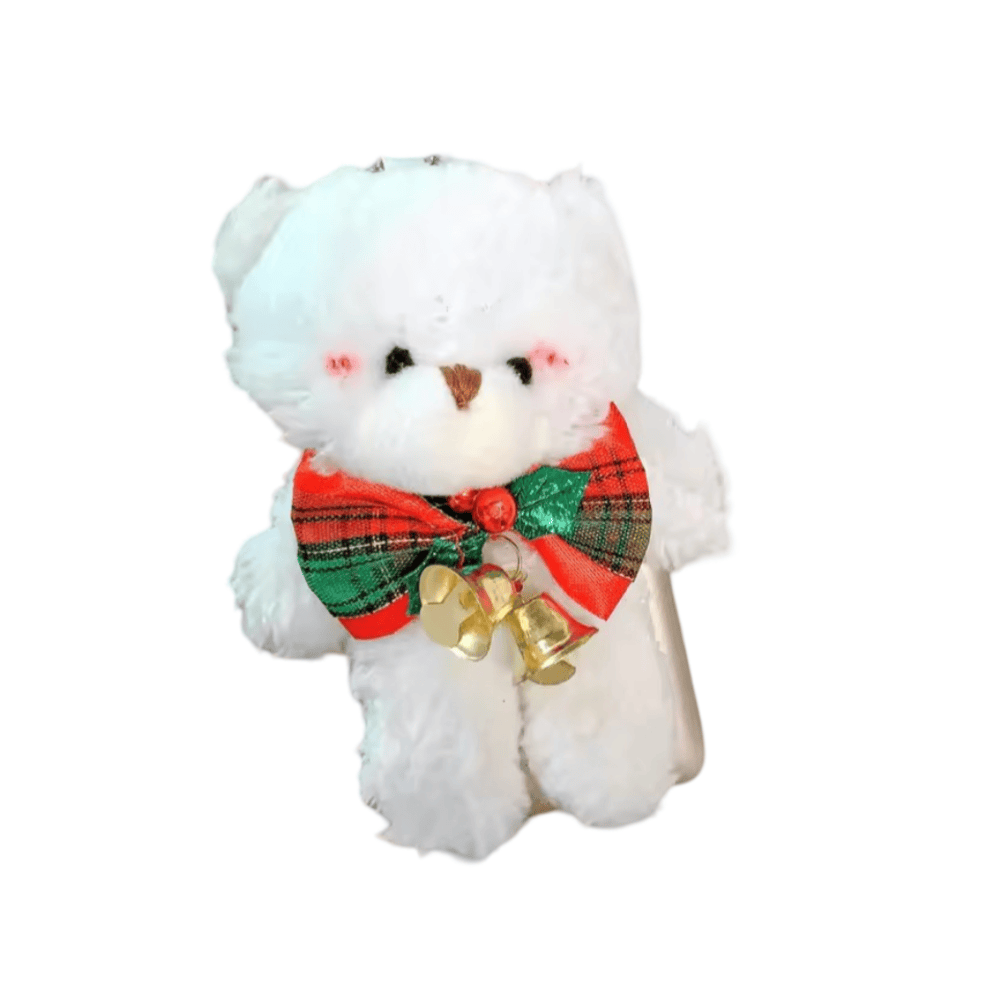 12cm Christmas Bow Bear Plush Keychain Pendant 12cm Christmas Bow Bear Plush Keychain Pendant