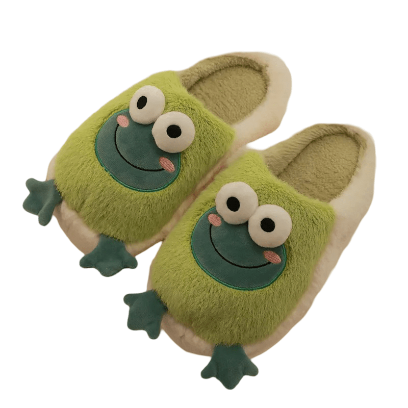Frog Soft Plush Slippers Frog Soft Plush Slippers