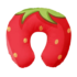 Cartoon Strawberry Plush U-Shaped Pillow