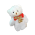 12cm Christmas Gold Leaf Bow White Bear Plush Keychain Pendant