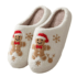Cartoon Christmas Gingerbread Snowflake Warm Slippers