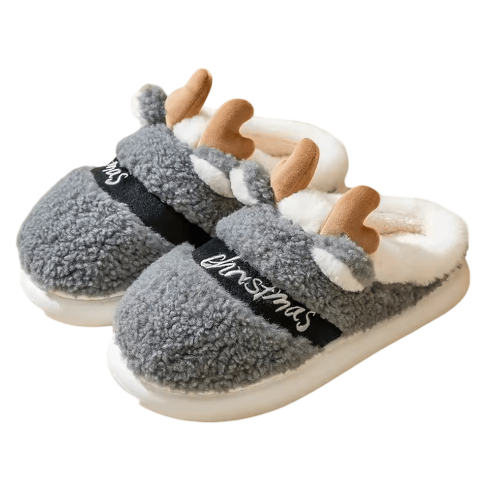 Christmas Deer Plush Slippers Christmas Deer Plush Slippers